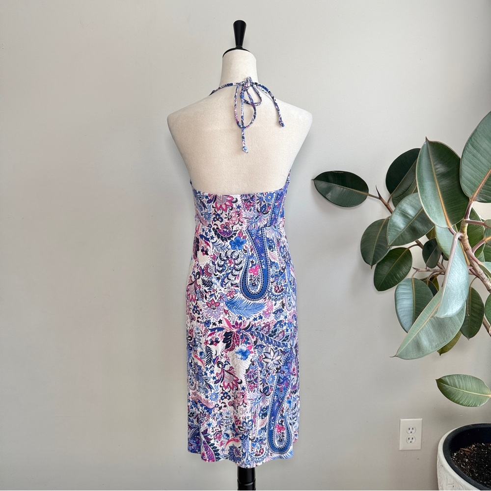 Tommy Bahama Palais Paisley Halter Dress M - Picture 6 of 7